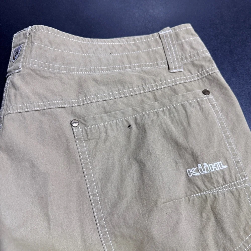 Kuhl Hiking Pants‎ Mens 38x32 Khaki Tan Solid Outdoor Utility Cargo Trousers